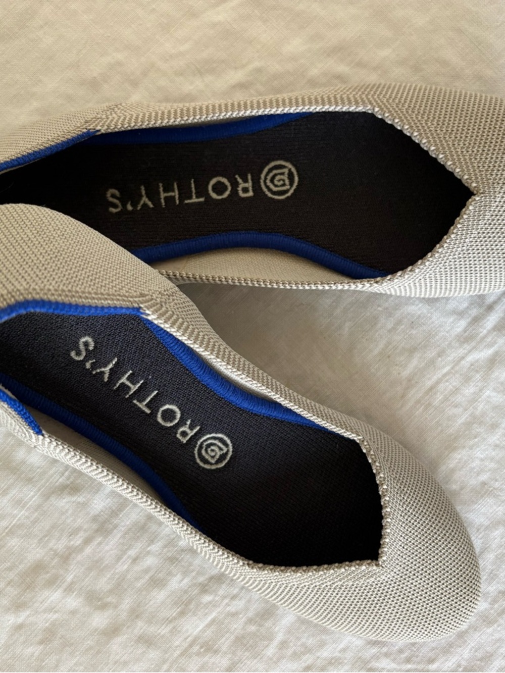 Rothy's Beige Knit Ballet Flats - size 8